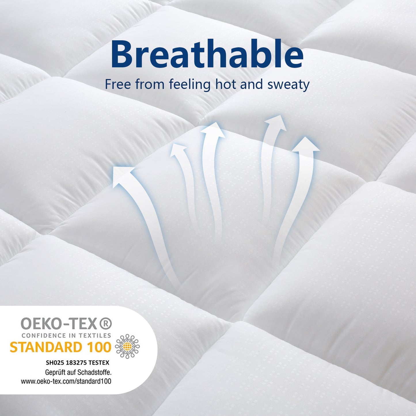 Breathable Extra Thick Mattress Topper Twin